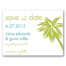 Tropical Palms - Green Save the Date