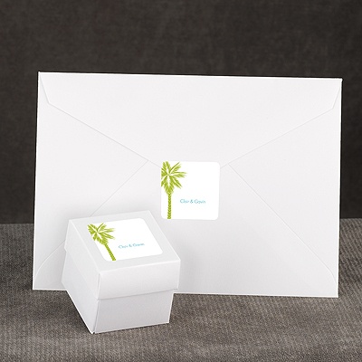Tropical Palms - Green - Seal