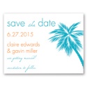 Tropical Palms - Turquoise - Save the Date
