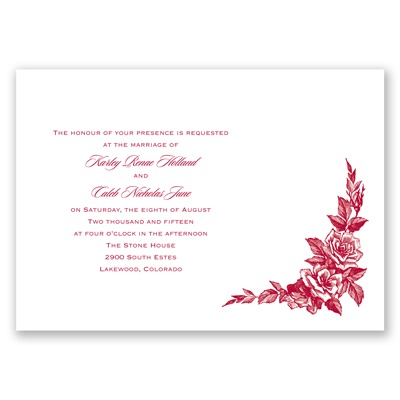 Antique Rose - Invitation