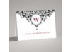 Damask Monogram - Black - Thank You Card and Envelope