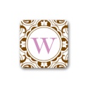 Damask Monogram - Brown - Envelope Seal