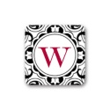 Damask Monogram - Black - Envelope Seal