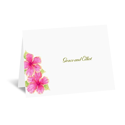 Tropical Hibiscus - Thank You Card and Envelope