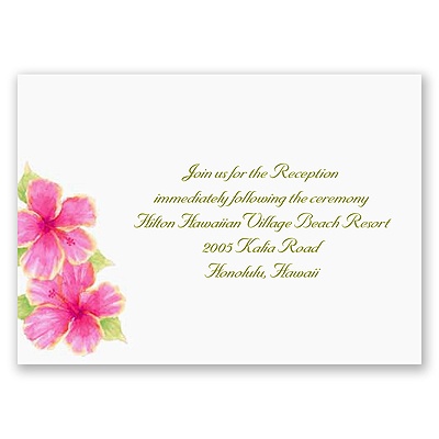 Tropical Hibiscus - Reception Card