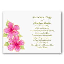 Tropical Hibiscus - Invitation