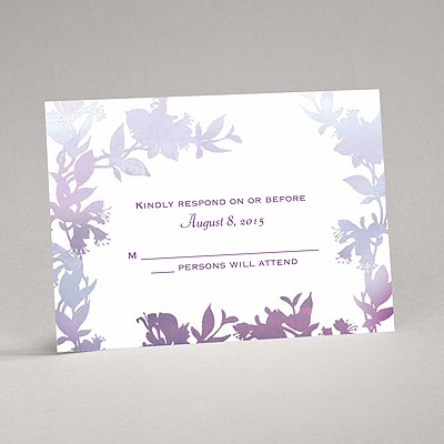 Watercolor Shades - Purple - Response Card and Envelope
