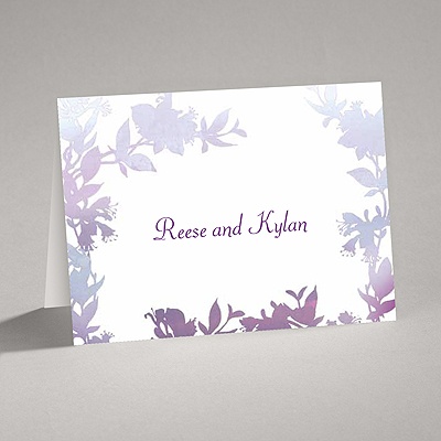 Watercolor Shades - Purple - Thank You Card and Envelope