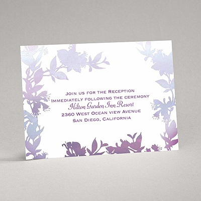 Watercolor Shades - Purple - Reception Card
