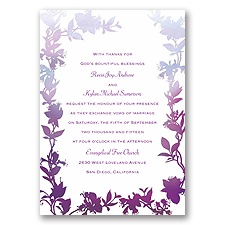 Watercolor Shades - Purple - Invitation