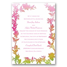 Watercolor Shades - Fuchsia - Invitation