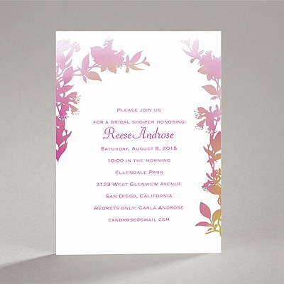Watercolor Shades - Fuchsia - Bridal Shower Invitation