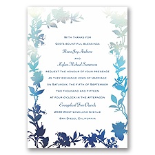 Watercolor Shades - Navy - Invitation
