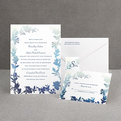 Watercolor Shades - Navy - Invitation