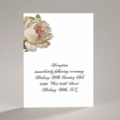 Vintage Peony - Reception Card