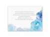 Watercolor Roses - Blue - Reception Card