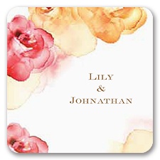 Watercolor Roses - Yellow - Jumbo Seal