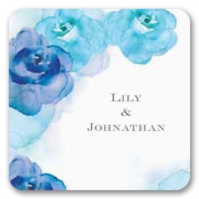 Watercolor Roses - Blue - Jumbo Seal