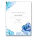 Watercolor Roses - Blue - Save the Date Card