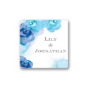 Watercolor Roses - Blue - Envelope Seal
