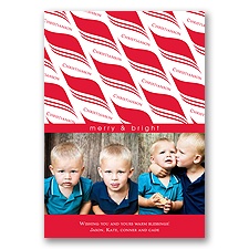 Candy Cane - Photo Holiday Card