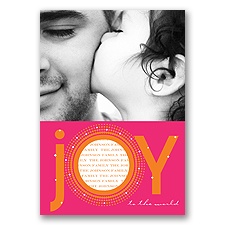 Joyful - Orange Photo Holiday Card
