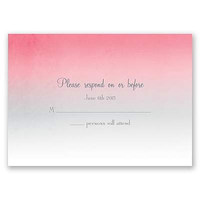 Sweet Shading - Pink - Response Card and Envelope