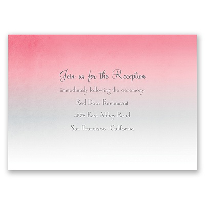 Sweet Shading - Pink - Reception Card