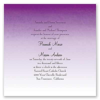 Sweet Shading - Purple - Invitation