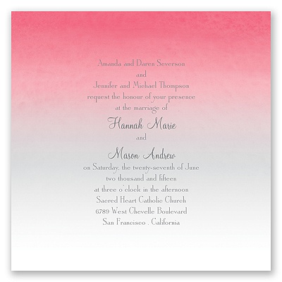 Sweet Shading - Pink - Invitation