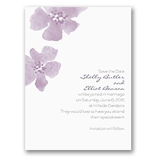 Floral Impression - Lavender - Save the Date Card