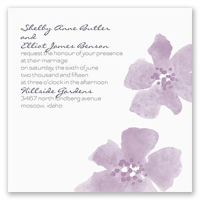 Floral Impression - Lavender - Invitation