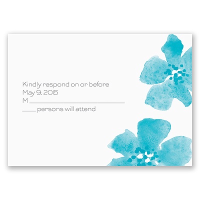 Floral Impression - Palm - Response Card and Envelope