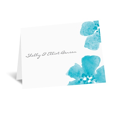 Floral Impression - Palm - Thank You Card and Envelope