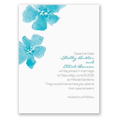 Floral Impression - Palm - Save the Date Card