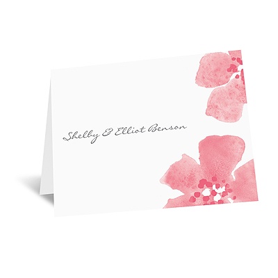 Floral Impression - Posie Pink - Thank You Card and Envelope