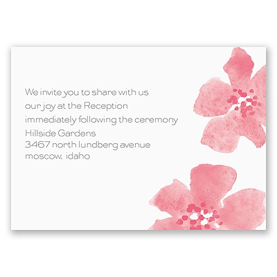 Floral Impression - Posie Pink - Reception Card