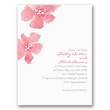 Floral Impression - Posie Pink - Save the Date Card