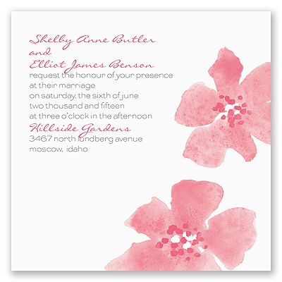 Floral Impression - Posie Pink - Invitation