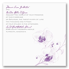Watercolor Orchid - Purple - Invitation