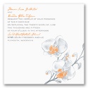 Watercolor Orchid - Orange - Invitation