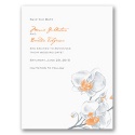 Watercolor Orchid - Orange - Save the Date Card
