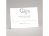 Calligraphy Swirls - Black - Response Card and Envelope