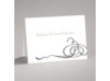 Calligraphy Swirls - Black - Thank You Card and Envelope