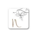 Calligraphy Swirls - Black - Envelope Seal