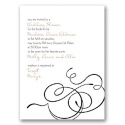 Calligraphy Swirls - Black - Bridal Shower Invitation