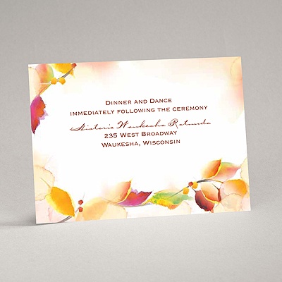 Autumn Artistry - Reception Card