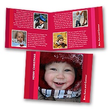 Bold Stripes - Red - Storyline Photo Holiday Card