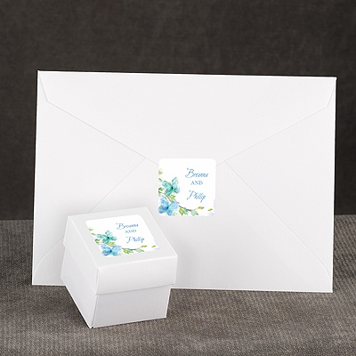Watercolor Butterflies - Blue - Seal