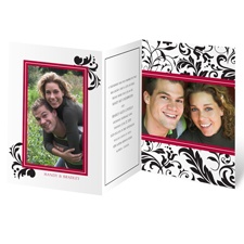Lavish Damask - Black Invitation